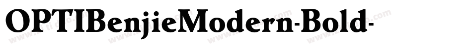 OPTIBenjieModern-Bold字体转换