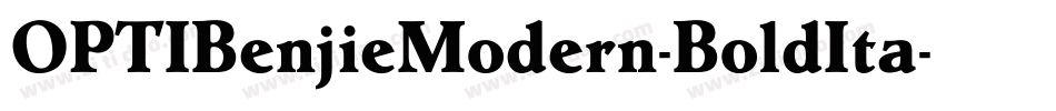 OPTIBenjieModern-BoldIta字体转换