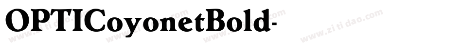 OPTICoyonetBold字体转换