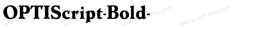 OPTIScript-Bold字体转换