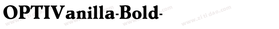 OPTIVanilla-Bold字体转换