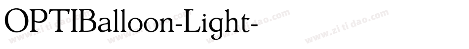 OPTIBalloon-Light字体转换