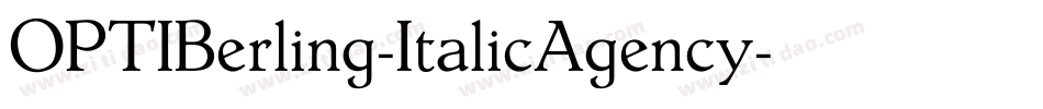 OPTIBerling-ItalicAgency字体转换