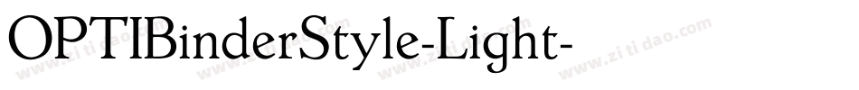 OPTIBinderStyle-Light字体转换