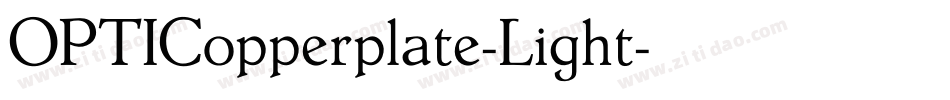 OPTICopperplate-Light字体转换