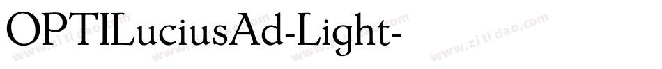 OPTILuciusAd-Light字体转换