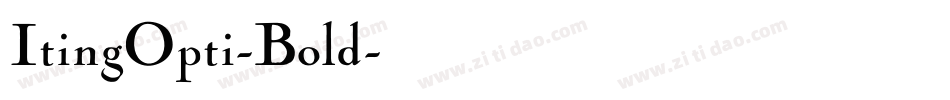 ItingOpti-Bold字体转换