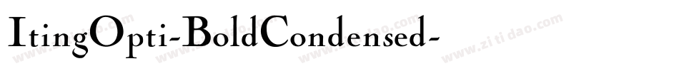 ItingOpti-BoldCondensed字体转换