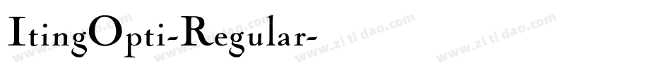 ItingOpti-Regular字体转换