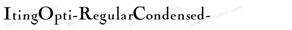 ItingOpti-RegularCondensed字体转换