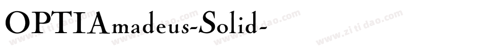 OPTIAmadeus-Solid字体转换