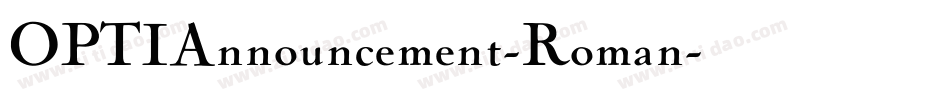 OPTIAnnouncement-Roman字体转换