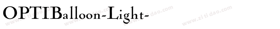 OPTIBalloon-Light字体转换