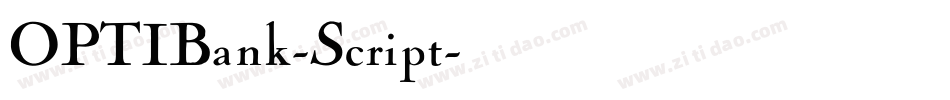 OPTIBank-Script字体转换