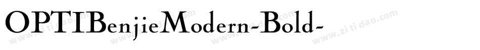 OPTIBenjieModern-Bold字体转换