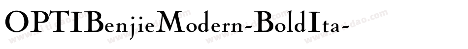 OPTIBenjieModern-BoldIta字体转换