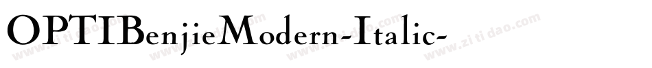 OPTIBenjieModern-Italic字体转换