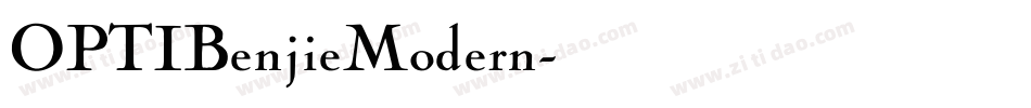 OPTIBenjieModern字体转换