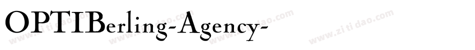 OPTIBerling-Agency字体转换