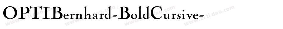 OPTIBernhard-BoldCursive字体转换