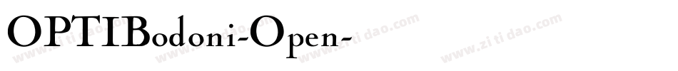 OPTIBodoni-Open字体转换