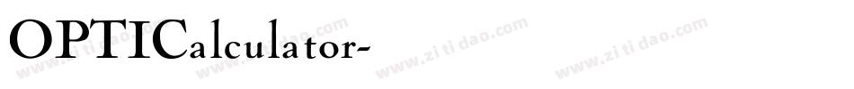 OPTICalculator字体转换