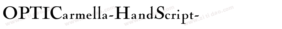 OPTICarmella-HandScript字体转换