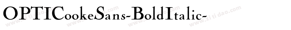 OPTICookeSans-BoldItalic字体转换