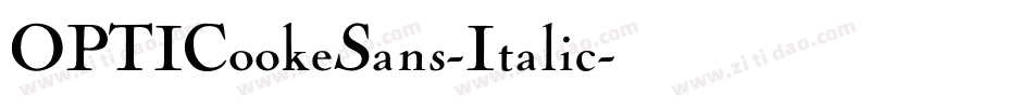 OPTICookeSans-Italic字体转换