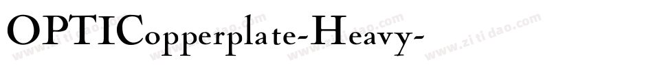 OPTICopperplate-Heavy字体转换