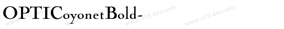 OPTICoyonetBold字体转换