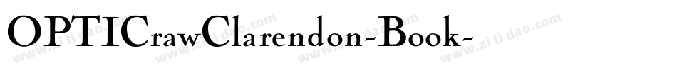 OPTICrawClarendon-Book字体转换