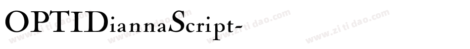 OPTIDiannaScript字体转换