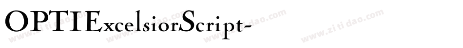 OPTIExcelsiorScript字体转换