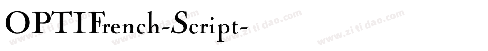 OPTIFrench-Script字体转换