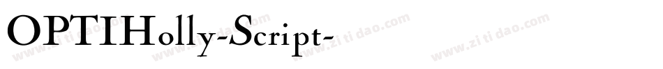 OPTIHolly-Script字体转换