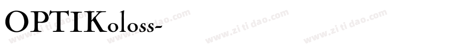 OPTIKoloss字体转换