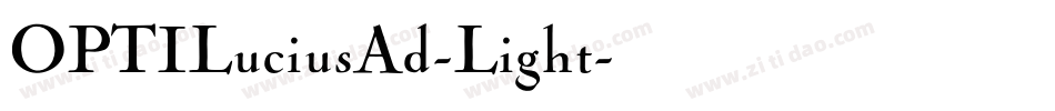 OPTILuciusAd-Light字体转换