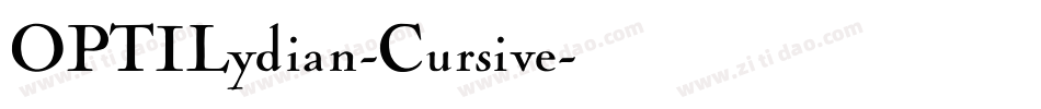 OPTILydian-Cursive字体转换
