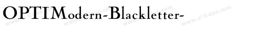 OPTIModern-Blackletter字体转换