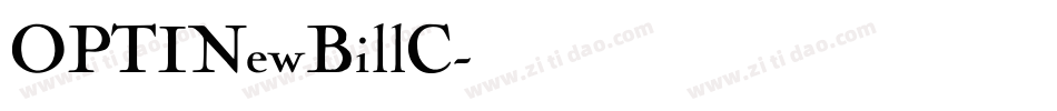 OPTINewBillC字体转换