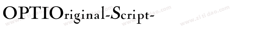 OPTIOriginal-Script字体转换