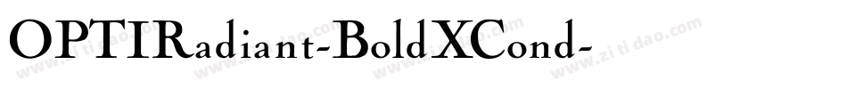 OPTIRadiant-BoldXCond字体转换