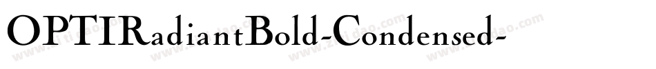 OPTIRadiantBold-Condensed字体转换