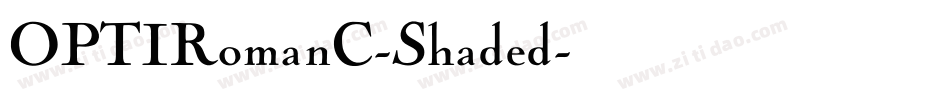 OPTIRomanC-Shaded字体转换