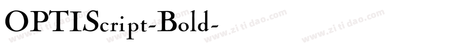 OPTIScript-Bold字体转换