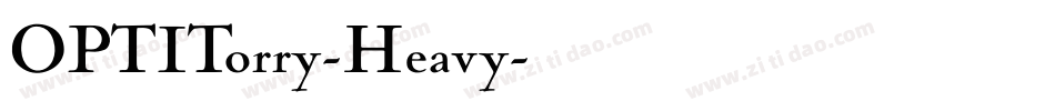 OPTITorry-Heavy字体转换