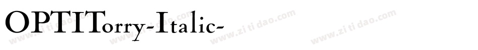 OPTITorry-Italic字体转换