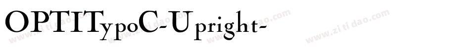 OPTITypoC-Upright字体转换