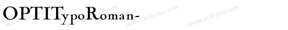 OPTITypoRoman字体转换